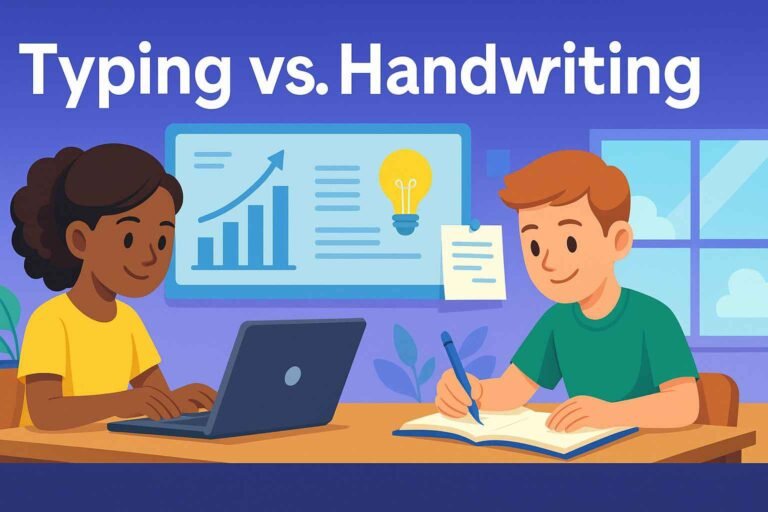 Typing vs Handwriting comparison for students in 2025
