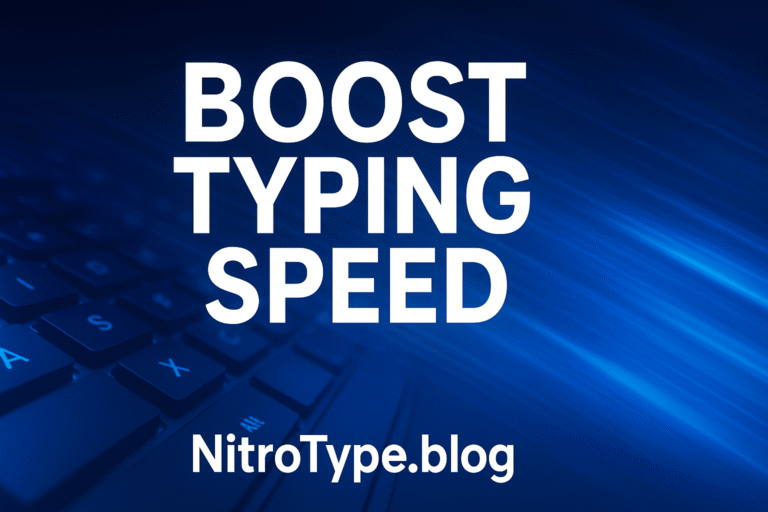 Typing exercises to improve speed and accuracy with NitroType.blog