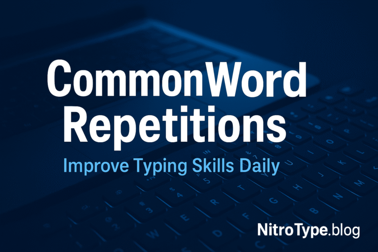 Learn typing faster with Common Word Repetitions – NitroType.blog