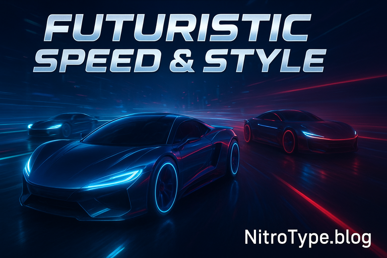 Futuristic Nitro Type Concept Car Collections racing on neon cyber track 2025