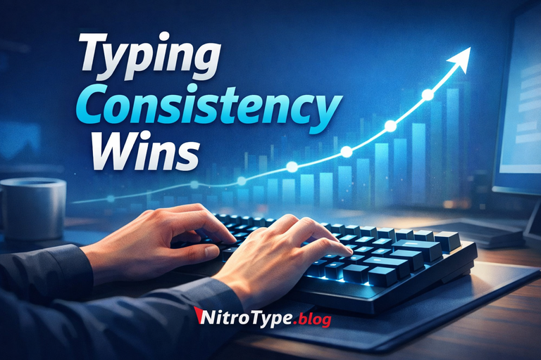 typing consistency shown through daily keyboard practice building speed confidence and motivation